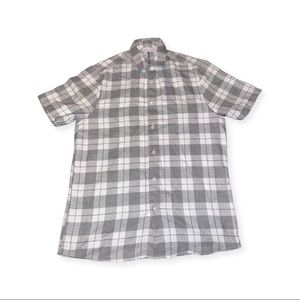 Casual white and grey button